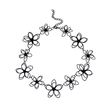Flower Necklace Short Choker Floral Black Jewelry Women Clavicle Chain Statement
Flower Necklace Short Choker Floral Black Jewelry Women Clavicle Chain Statement