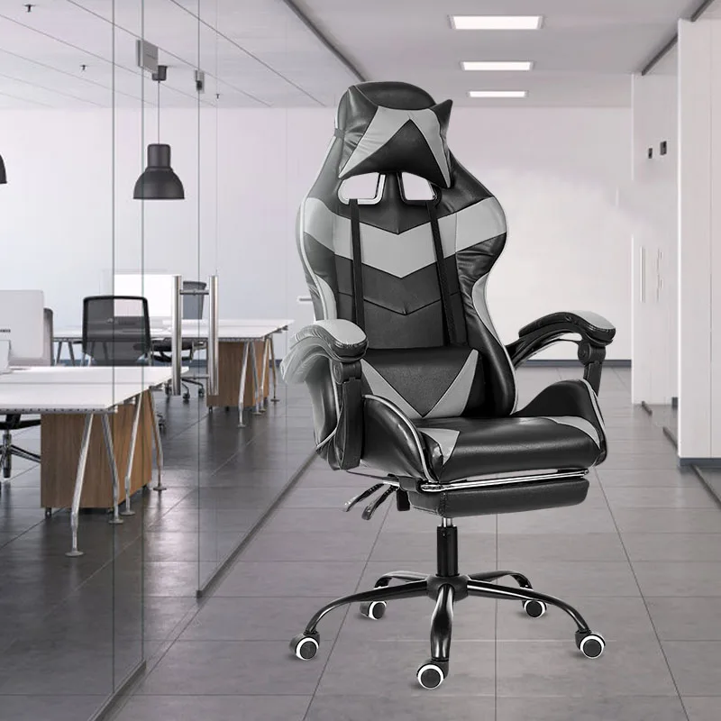 Reclining Office Chair WCG Computer Gaming Chair Leather Office Furniture Internet Cafe Gamer Chair Armchair Footrest Reclining Office Chair WCG Computer Gaming Chair Leather Office Furniture Internet Cafe Gamer Chair Armchair Footrest