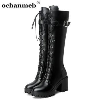 ochanmeb Big Size 43 10 11 Knee High Boots Women Lace up Metal Buckle Chunky Heels Motorcycle Boots Ladies Platform Shoes Woman
ochanmeb Big Size 43 10 11 Knee High Boots Women Lace up Metal Buckle Chunky Heels Motorcycle Boots Ladies Platform Shoes Woman