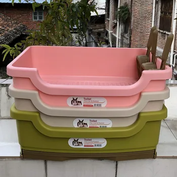 Plastic Extra Large Cat Litter Box Furniture Training Cat Litter Box Sandbox Semi-closed Arenero Para Gato Pet Products OO50MS
Plastic Extra Large Cat Litter Box Furniture Training Cat Litter Box Sandbox Semi-closed Arenero Para Gato Pet Products OO50MS