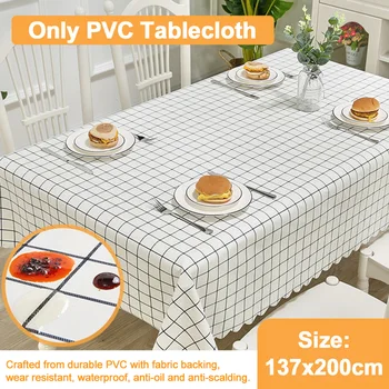 Modern Checkered PVC Waterproof Decorative Wipeable Rectangle Outdoor Picnic Kitchen Dining Square Table Cloth Nordic Style 
Modern Checkered PVC Waterproof Decorative Wipeable Rectangle Outdoor Picnic Kitchen Dining Square Table Cloth Nordic Style