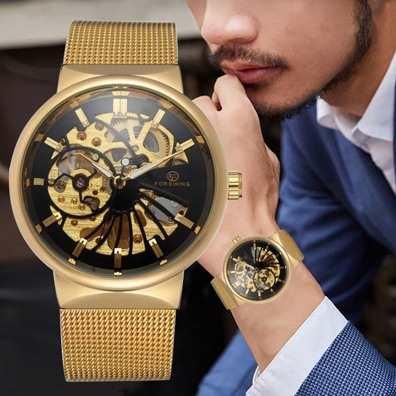 Forsining Brand Luxury Mens Watches Causal Business Skeleton Mechanical Men Watch Waterproof Luminous Mens Sport Wristwatch
Forsining Brand Luxury Mens Watches Causal Business Skeleton Mechanical Men Watch Waterproof Luminous Mens Sport Wristwatch