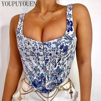 Women Sleeveless Corset Cropped Vest 2020 Summer Floral Croptop Sexy Crop Tank Top Backless Basic Short Clothes Festival Bustier
Women Sleeveless Corset Cropped Vest 2020 Summer Floral Croptop Sexy Crop Tank Top Backless Basic Short Clothes Festival Bustier