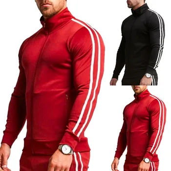 Men New Autumn Brand Casual Jogging Sweatshirts Sports Fitness Long Sleeves Striped Zipper Hoodies Solid Gym Training Tops 2019 
Men New Autumn Brand Casual Jogging Sweatshirts Sports Fitness Long Sleeves Striped Zipper Hoodies Solid Gym Training Tops 2019