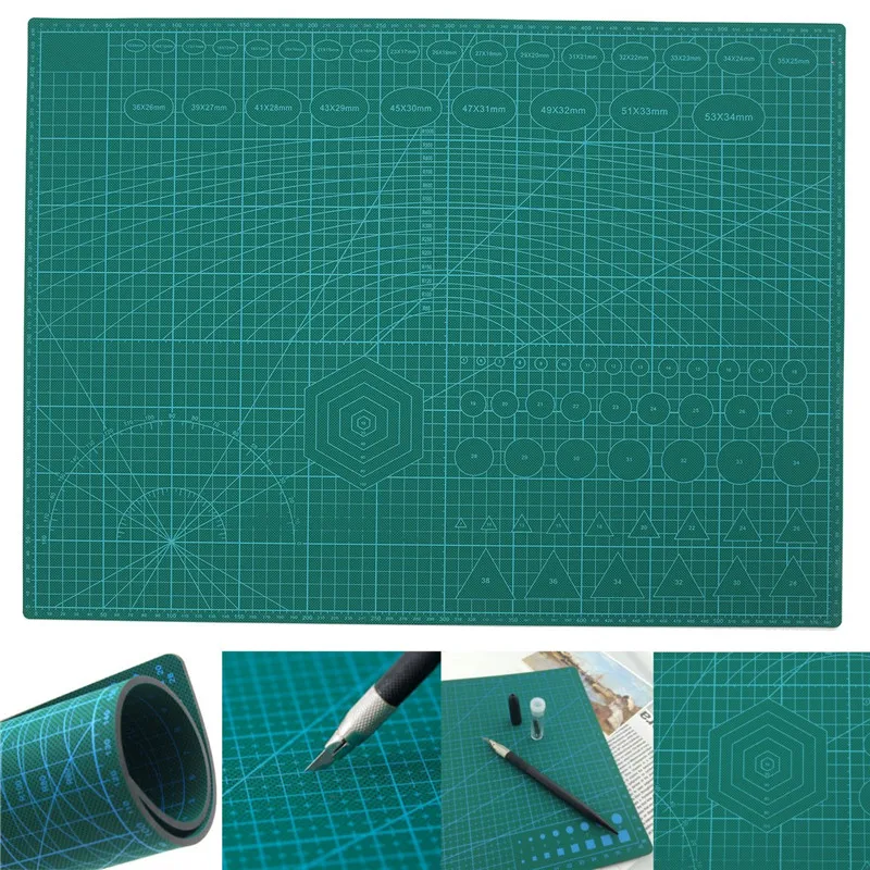 PVC A2 Cutting Mat 18"x24" Multipurpose Self Healing Cutting Mats for Quilting Double-Sided 5-Ply Durable Paper Mat for Cutting
PVC A2 Cutting Mat 18"x24" Multipurpose Self Healing Cutting Mats for Quilting Double-Sided 5-Ply Durable Paper Mat for Cutting