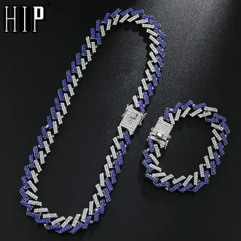 Hip Hop 1Set 15MM Bling Iced Out Miami Zircon Cuban Full Pave Rhinestone Men's Bracelet Necklace Gold For Men Jewelry
Hip Hop 1Set 15MM Bling Iced Out Miami Zircon Cuban Full Pave Rhinestone Men's Bracelet Necklace Gold For Men Jewelry