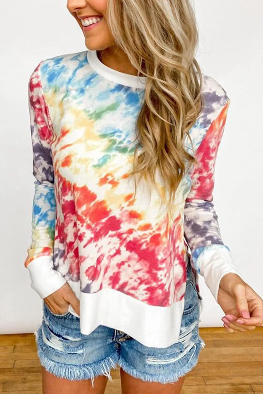 Tie-dye Printed O-neck Long Sleeve Hoodies Women Kpop Harajuku Vintage Sweatshirt Aesthetic Gothic Streetwear Women 2020 Autumn 
Tie-dye Printed O-neck Long Sleeve Hoodies Women Kpop Harajuku Vintage Sweatshirt Aesthetic Gothic Streetwear Women 2020 Autumn