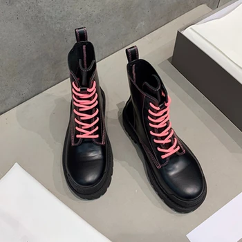 Black Genuine Leather Women Ankle Boots Fashion Platform Wedges Combat Martin Boots Runway Outlet Short Boots Autumn Winter Boot
Black Genuine Leather Women Ankle Boots Fashion Platform Wedges Combat Martin Boots Runway Outlet Short Boots Autumn Winter Boot