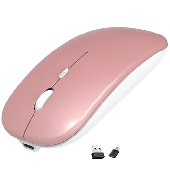 Rechargeable 2.4GHz Wireless Bluetooth Mouse, Slim Noiseless Mouse with Bluetooth, for PC, Laptop,
Rechargeable 2.4GHz Wireless Bluetooth Mouse, Slim Noiseless Mouse with Bluetooth, for PC, Laptop,