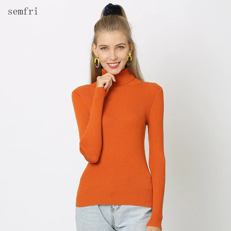 Semfri Turtleneck Sweater Women 2020 Spring Autumn Pullover Clothes Female Europe Style Solid Color Long-sleeved Sweaters
Semfri Turtleneck Sweater Women 2020 Spring Autumn Pullover Clothes Female Europe Style Solid Color Long-sleeved Sweaters