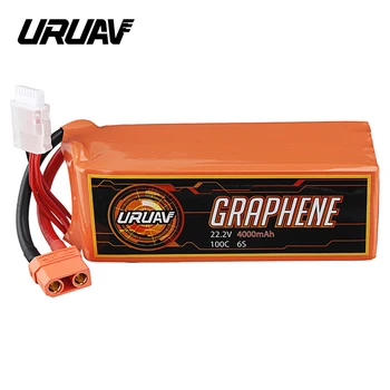 URUAV GRAPHENE 22.2V 4000mAh 95C 6S Lipo Battery for RC FPV Racing Drone RC Quadcopter RC Parts DIY Accessories w/ XT90 Plug
URUAV GRAPHENE 22.2V 4000mAh 95C 6S Lipo Battery for RC FPV Racing Drone RC Quadcopter RC Parts DIY Accessories w/ XT90 Plug