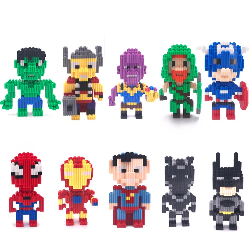 Micro Building Blocks Marvel Captain America Hulk Spider-Man Cartoon Creative Building Blocks Children's Toys Kids Gifts
Micro Building Blocks Marvel Captain America Hulk Spider-Man Cartoon Creative Building Blocks Children's Toys Kids Gifts