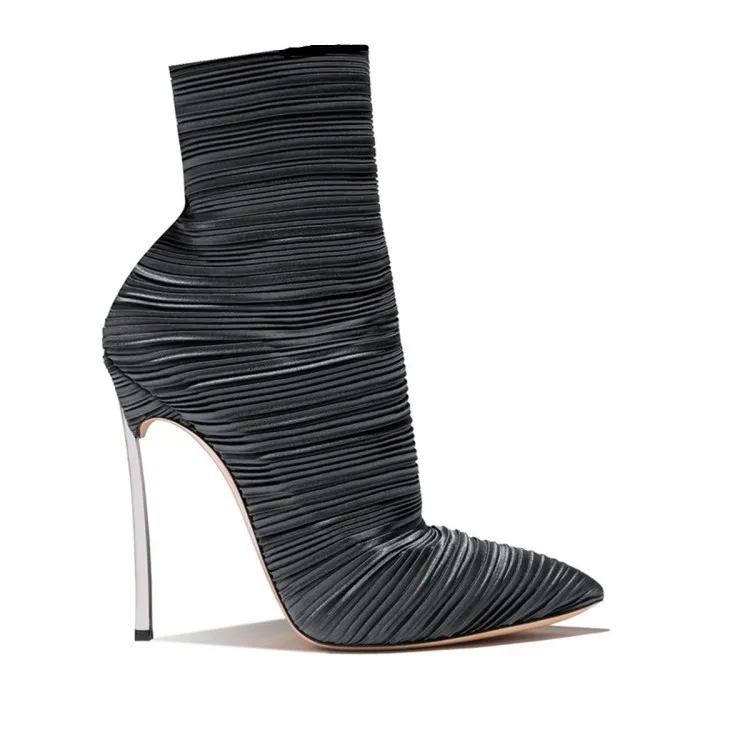 Sharp Metal Fine With Leg Genuine Leather High With Woman All-match Boots Sexy Boots
Sharp Metal Fine With Leg Genuine Leather High With Woman All-match Boots Sexy Boots