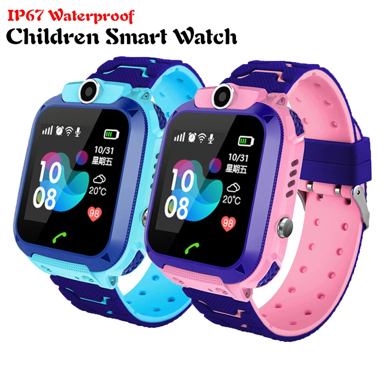 Фото New Waterproof Q12 Smart Watch Multifunction Children Digital Wristwatch Baby Phone For IOS Android Kids Toy Gift | Электроника