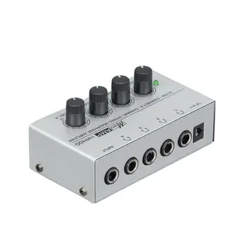 4 Channels Silver Headphone Amplifier Mini Stereo Audio Earphone Splitter For Sound Reinforcement Studio New 
4 Channels Silver Headphone Amplifier Mini Stereo Audio Earphone Splitter For Sound Reinforcement Studio New