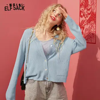 ELFSACK Multicolor Solid Single Breasted Knit Casual Women Cardigans 2020 Spring Pure Long Sleeve Korean Girly Daily Basic Top
ELFSACK Multicolor Solid Single Breasted Knit Casual Women Cardigans 2020 Spring Pure Long Sleeve Korean Girly Daily Basic Top