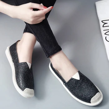 Ladies Loafers Women Flats Sequined Cloth 2020 Women's Casual Bling Female Elastic Band Footwear Spring Round Toe Shoes Woman
Ladies Loafers Women Flats Sequined Cloth 2020 Women's Casual Bling Female Elastic Band Footwear Spring Round Toe Shoes Woman