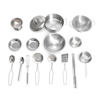 16pcs Stainless Steel Kitchen Cooking Utensils Mini Kitchen Tools Play House Toy
16pcs Stainless Steel Kitchen Cooking Utensils Mini Kitchen Tools Play House Toy