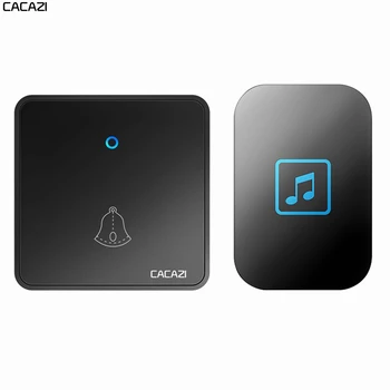 CACAZI Home Wireless Doorbell Waterproof 300M Remote 60 Chimes Transmitter US EU UK Plug Receiver 0-110DB Chimes CR2032 Battery
CACAZI Home Wireless Doorbell Waterproof 300M Remote 60 Chimes Transmitter US EU UK Plug Receiver 0-110DB Chimes CR2032 Battery