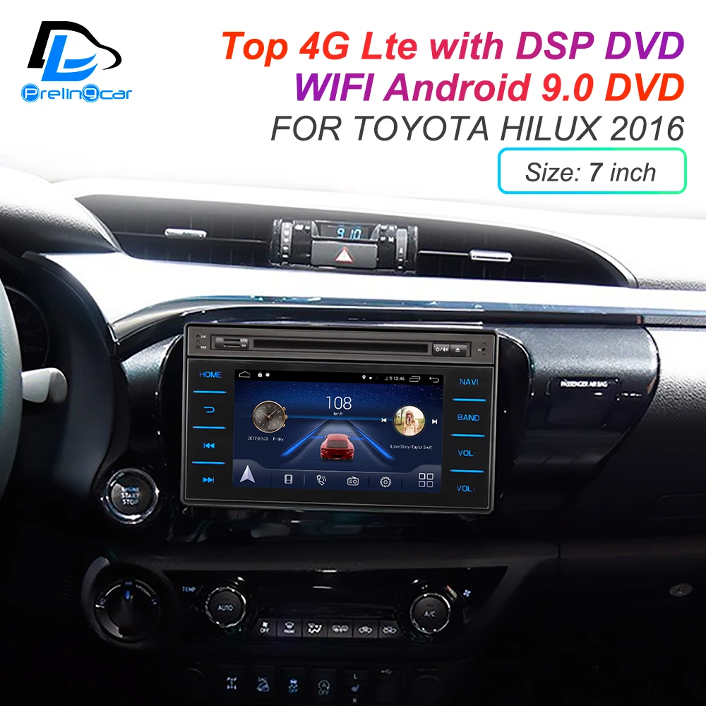 Sale IPS touch screen DSP sound Android 9.0 2 DIN 4g Lte radio For TOYOTA Hilux 2016-2017 years GPS DVD player stereo navigation 4 Sale IPS touch screen DSP sound Android 9.0 2 DIN 4g Lte radio For TOYOTA Hilux 2016-2017 years GPS DVD player stereo navigation 4