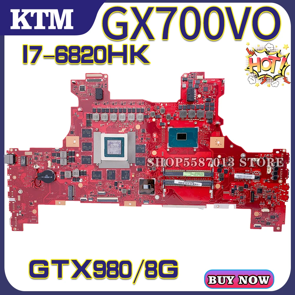 GX700 for ASUS ROG GX700VO GX700V laptop motherboard mainboard test OK I7-6820HK cpu GTX980M/8G 100% test
GX700 for ASUS ROG GX700VO GX700V laptop motherboard mainboard test OK I7-6820HK cpu GTX980M/8G 100% test