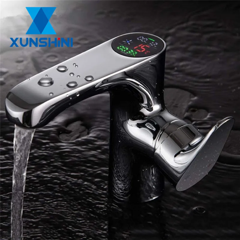 XUNSHINI Bathroom Led Digital Basin Faucet Water Power Brass Sink Taps Chrome Plated Temperate Display Faucet
XUNSHINI Bathroom Led Digital Basin Faucet Water Power Brass Sink Taps Chrome Plated Temperate Display Faucet