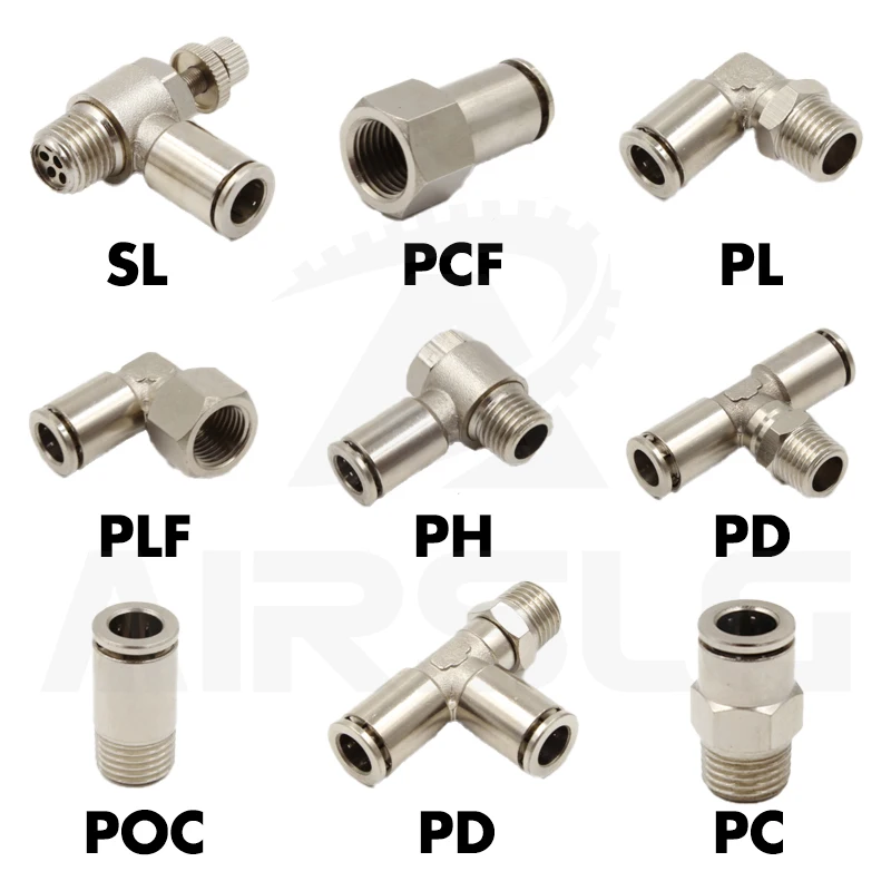 BSPT POC PB PL PH PLE PCF PC SL PD Pneumatic Connectors Male Nickel Plated Brass Push In Quick Connector Release Air Fitting
BSPT POC PB PL PH PLE PCF PC SL PD Pneumatic Connectors Male Nickel Plated Brass Push In Quick Connector Release Air Fitting