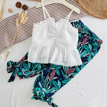 Girls Suit New Summer Flower Hollow Strap T-shirt and Printed Pants 2-piece Suit Girls Clothes 3-7T Toddler Girls Summer Clothes
Girls Suit New Summer Flower Hollow Strap T-shirt and Printed Pants 2-piece Suit Girls Clothes 3-7T Toddler Girls Summer Clothes
