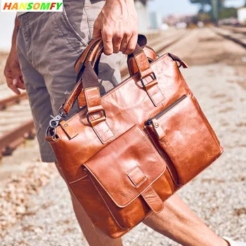 Men Handbag 15" Laptop Briefcase Shoulder Messenger Bags Cross Section Business 100% Genuine Leather British Tide Fashion Men
Men Handbag 15" Laptop Briefcase Shoulder Messenger Bags Cross Section Business 100% Genuine Leather British Tide Fashion Men