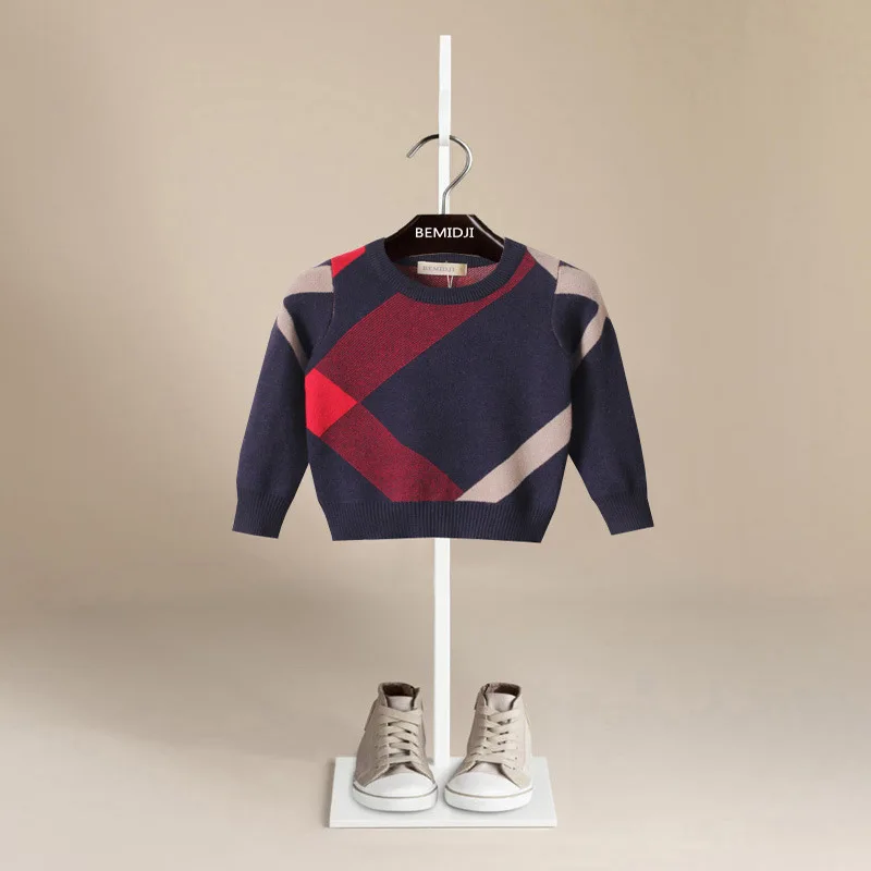 Bemidji/Bemidji Childrenswear Long Sleeve Crew Neck Sweater Spring And Autumn Boy Taotoukuan Sweater
Bemidji/Bemidji Childrenswear Long Sleeve Crew Neck Sweater Spring And Autumn Boy Taotoukuan Sweater