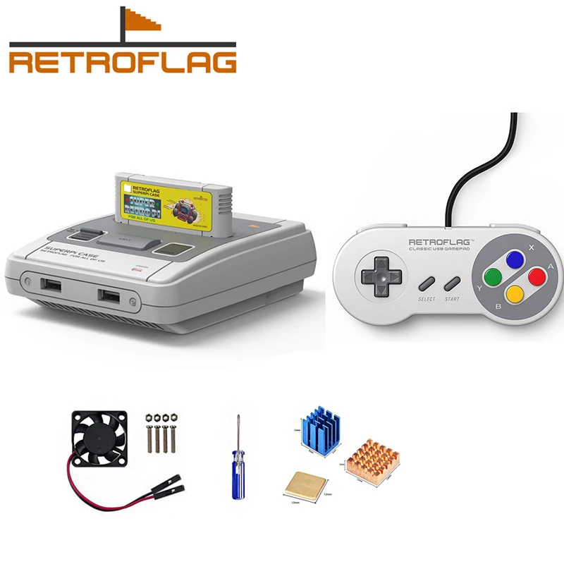 Retroflag SUPERPi Case with Classic USB Wired Controller Deluxe Edition-J for Raspberry Pi 3B+,2B,3B Deluxe Edition JCase Set
Retroflag SUPERPi Case with Classic USB Wired Controller Deluxe Edition-J for Raspberry Pi 3B+,2B,3B Deluxe Edition JCase Set