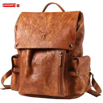 Men Backpack Men's Casual 15.6 Inch Laptop Backpacks Male Korean Schoolbag Outdoor Travel Bags Large Capacity Cowhide Leather
Men Backpack Men's Casual 15.6 Inch Laptop Backpacks Male Korean Schoolbag Outdoor Travel Bags Large Capacity Cowhide Leather