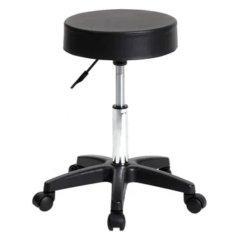 

Height Adjustable Salon Rolling Swivel Stool Tattoo Massage Spa Chair Black Swivel Stool 360° Rotation Chair On Stock