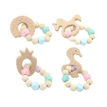 4pcs Beaded Hanging Teether Elm Toy Molar Stick Teething Accessory Bracelet for Kid
4pcs Beaded Hanging Teether Elm Toy Molar Stick Teething Accessory Bracelet for Kid