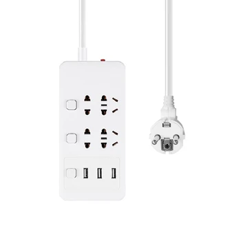 Power Strip 5V 2.1A EU AU UK UA Plug 1.8m 4/6/8 10A 250V 2500W Sockets Independent switch 3USB Port 5V 2.1A Travel Plug Adapter
Power Strip 5V 2.1A EU AU UK UA Plug 1.8m 4/6/8 10A 250V 2500W Sockets Independent switch 3USB Port 5V 2.1A Travel Plug Adapter