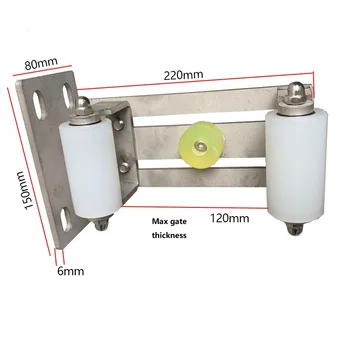 201SS Slide Gate Guide Roller with L Post Bracket, Adjustable Dual Nylon Rollers Gate Assembly Support for Sliding door Gate 
201SS Slide Gate Guide Roller with L Post Bracket, Adjustable Dual Nylon Rollers Gate Assembly Support for Sliding door Gate