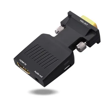 Simple VGA to HDMI 1080P HDMI To VGA Converter Adapter Stereo Audio Portable HDMI Connector For Laptop PC Wholesale