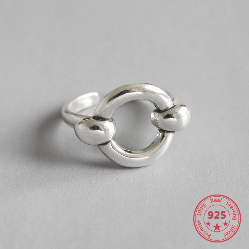 100% S925 Sterling Slive Ring Geometric Hollow Circle Good Luck Simple Ring Finger Rings for Women Fashion Party
100% S925 Sterling Slive Ring Geometric Hollow Circle Good Luck Simple Ring Finger Rings for Women Fashion Party