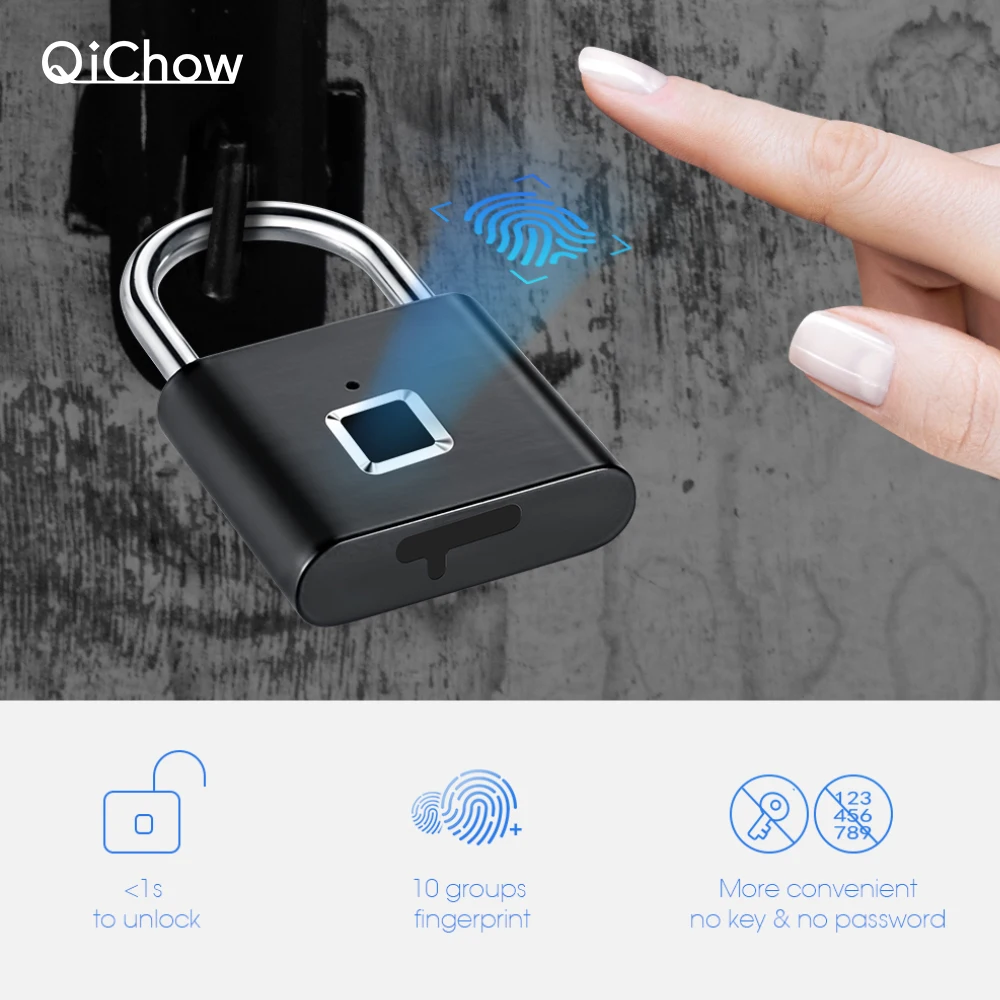 Keyless USB Fingerprint Lock Smart Padlock Thumbprint Door Padlocks Portable Anti-Theft Fingerprint Lock for Bag Drawer Suitcase
Keyless USB Fingerprint Lock Smart Padlock Thumbprint Door Padlocks Portable Anti-Theft Fingerprint Lock for Bag Drawer Suitcase