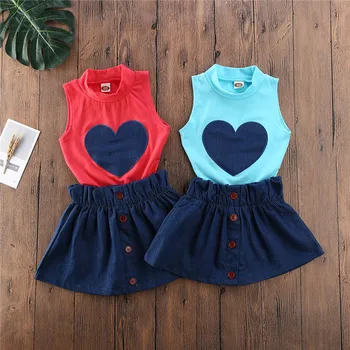Summer New Heart Printed Kids Girl Sleeveless Tops+Skirt 2pcs Outfits Clothes 1-6 Years
Summer New Heart Printed Kids Girl Sleeveless Tops+Skirt 2pcs Outfits Clothes 1-6 Years