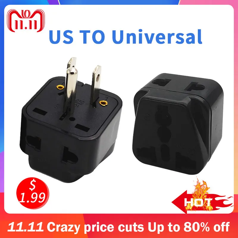 Copper USA 3pin Universal Travel Adaptor Plug AU/UK/US/EU To US Power Socket Convertor | Электроника