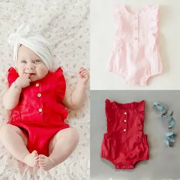 Newborn Baby Girl Kid Linen Solid Sleeveless Crew Neck Ruffle Romper Sunsuit Summer Outfit Clothes Top
Newborn Baby Girl Kid Linen Solid Sleeveless Crew Neck Ruffle Romper Sunsuit Summer Outfit Clothes Top