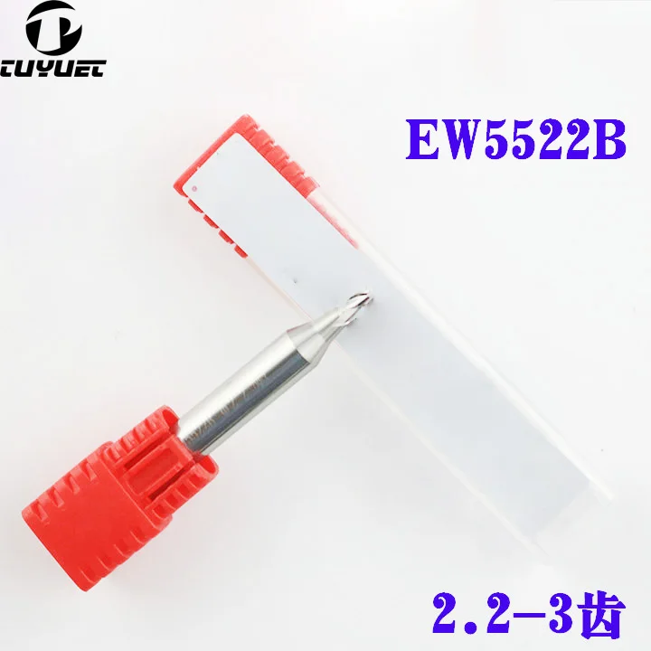 

EW5522B Carbide End Mill Milling Cutter 2.2mm Wolf tooth milling cutter φ2.2xD6x40x3F twist drill