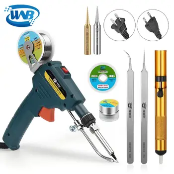 WNB 60W US/EU Handheld Internal Heating Electric Soldering Iron Automatic Send-Tin Gun Precision Welding Solder Repair Tool Kit
WNB 60W US/EU Handheld Internal Heating Electric Soldering Iron Automatic Send-Tin Gun Precision Welding Solder Repair Tool Kit