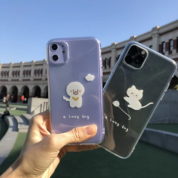 STARRY FOREST A lazy day cat and dog transparent soft case for iphone XSmax 11 pro 7p 8p XR cute cartoon animal mobile shell
STARRY FOREST A lazy day cat and dog transparent soft case for iphone XSmax 11 pro 7p 8p XR cute cartoon animal mobile shell