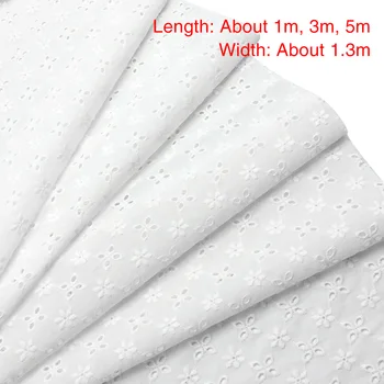 1/3/5M White Cotton Voile Lace Fabric for Dress Machine Embroidery DIYPatchwork Sewing Textiles Dresses, Tablecloths 130cm Wide
1/3/5M White Cotton Voile Lace Fabric for Dress Machine Embroidery DIYPatchwork Sewing Textiles Dresses, Tablecloths 130cm Wide