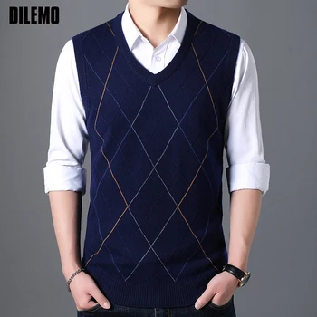 New Fashion Brand Sweaters Man Cardigan V Neck Vest Slim Fit Jumpers Knitwear Autumn Sleeveless Korean Style Casual Mens Clothes
New Fashion Brand Sweaters Man Cardigan V Neck Vest Slim Fit Jumpers Knitwear Autumn Sleeveless Korean Style Casual Mens Clothes