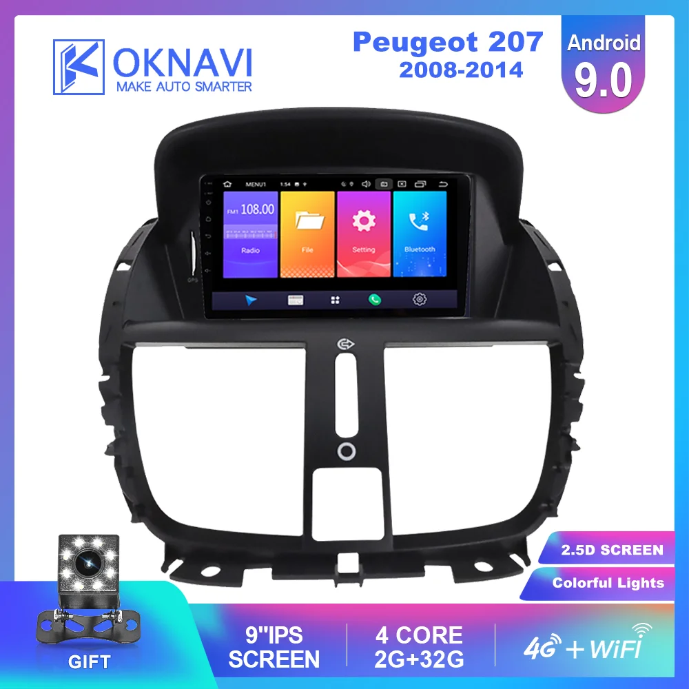 OKNAVI 2G+32G 9 Inch Android 9.0 Car DVD Multimedia Player Autostereo For Peugeot 207 2007-2014 DSP Add Dsp Amplifier Module
OKNAVI 2G+32G 9 Inch Android 9.0 Car DVD Multimedia Player Autostereo For Peugeot 207 2007-2014 DSP Add Dsp Amplifier Module