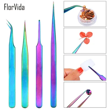 Stainless Steel Tweezer Nail Art Tools Laser Precision Tweezers For Epilation Pick Rhinestones Rainbow Colorful Tweezer Makeup
Stainless Steel Tweezer Nail Art Tools Laser Precision Tweezers For Epilation Pick Rhinestones Rainbow Colorful Tweezer Makeup