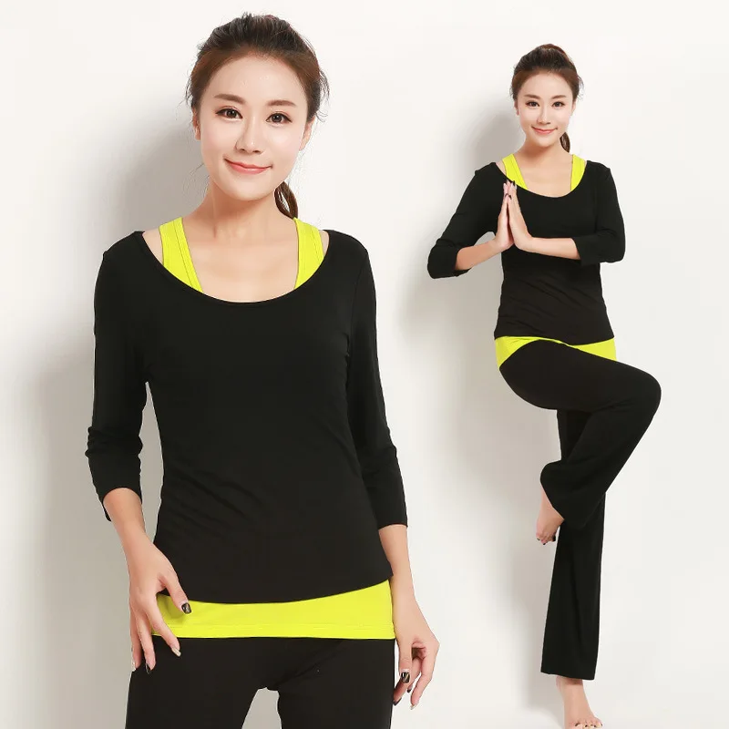 Couture autumn new long sleeved thin mosaic yoga clothes three sets of modal breathable and comfortable
Couture autumn new long sleeved thin mosaic yoga clothes three sets of modal breathable and comfortable